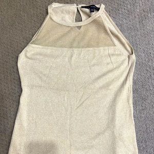 White House Black Market, Gold Tank Top, Size XS